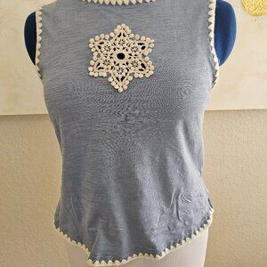 Blue boho top
